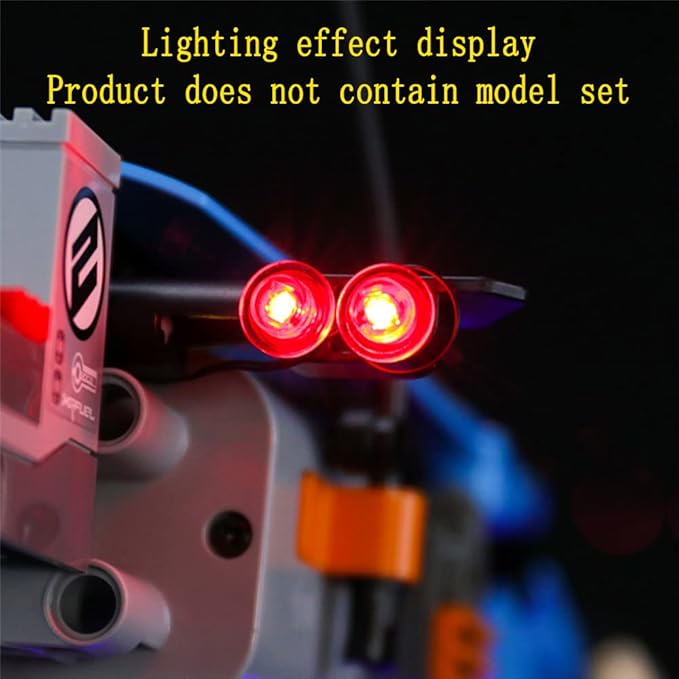 LED Light Kit Compatible with Lego Remote-Controlled Stunt Racer - Lighting Set for Technic 42095 Building Model (Model Set Not Included)