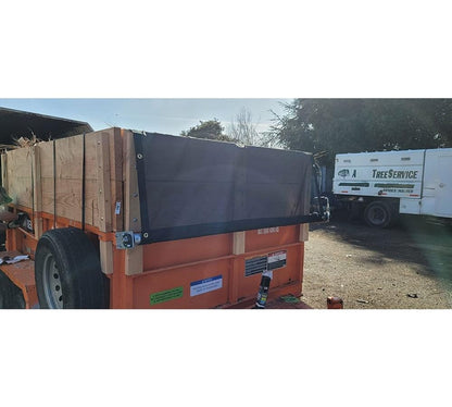 Mytee Products Manual Cab Level Hand Crank Tarp Roller Kit for Dump Trucks Trash Hauler with 7' x 18' PVC Mesh Tarp Double Pocket