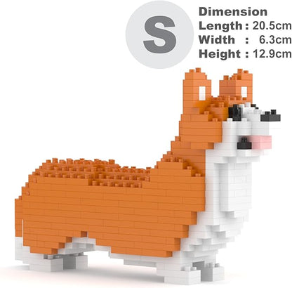 JEKCA Welsh Corgi Mini 01S | Mini Dog Plastic Building Blocks | Age 14+