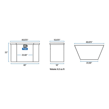 UWS EC20431 49-Inch Heavy-Wall Aluminum Trailer Tongue Tool Box, RigidCore Lid