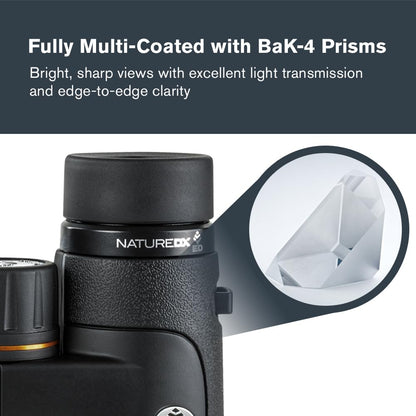 Celestron–Nature DX ED 10x42 Premium Binoculars –Extra-Low Dispersion Objective Lenses –Outdoor and Birding Binocular–Fully Multi-Coated with BaK-4 Prisms–Rubber Armored – Fog & Waterproof Binoculars