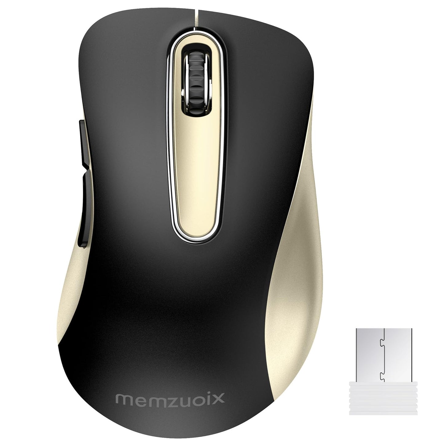 memzuoix 2.4G Wireless Mouse, 1400 DPI Mobile Optical Cordless Mouse with USB Receiver, Portable Computer Mice for Laptop, PC, Desktop, MacBook, 5 Buttons, Red