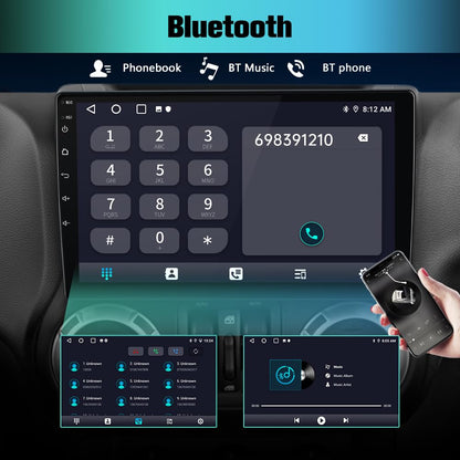 AWESAFE Car Stereo Radio for Jeep Wrangler JK Compass Grand Cherokee Dodge Ram 1500 with GPS FM Bluetooth CarPlay and Android Auto