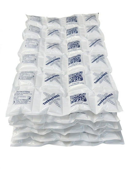 ThermaFreeze Bulk Ice Sheets: 600-Count Dry Flat Packs for Cold Shipping; Long-Lasting Packs: Keep Cardboard Boxes, Coolers, Lunchboxes Cool - Reusable Flexible Ice Blanket 9"x16.5" 600 ct