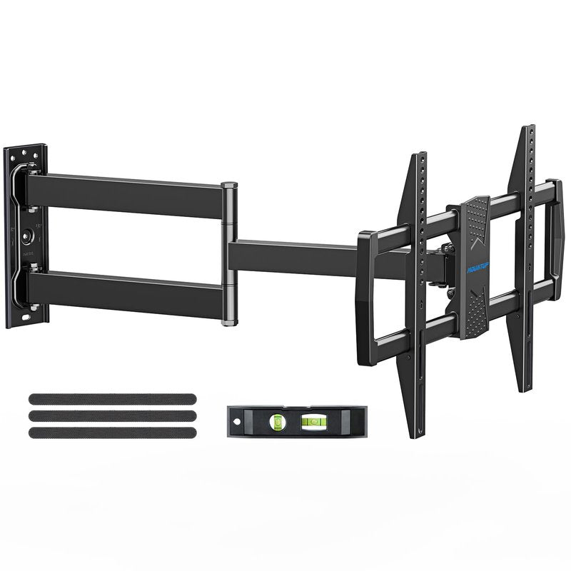 MOUNTUP Corner TV Wall Mount for Most 42-75 Inch TVs with 32” Long Extension, Long Arm TV Mount, Full Motion TVs Mount Swivel Articulating Mounts, MAX VESA 600x400mm, Holds up to 99 lbs