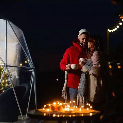 CZGBRO 12FT Garden Dome House, Outdoor Clear Dome Tent Shelter Geodesic Dome 5-7 Person for Backyard Patios, Canopy Gazebos Screen House Room Lean to Greenhouse
