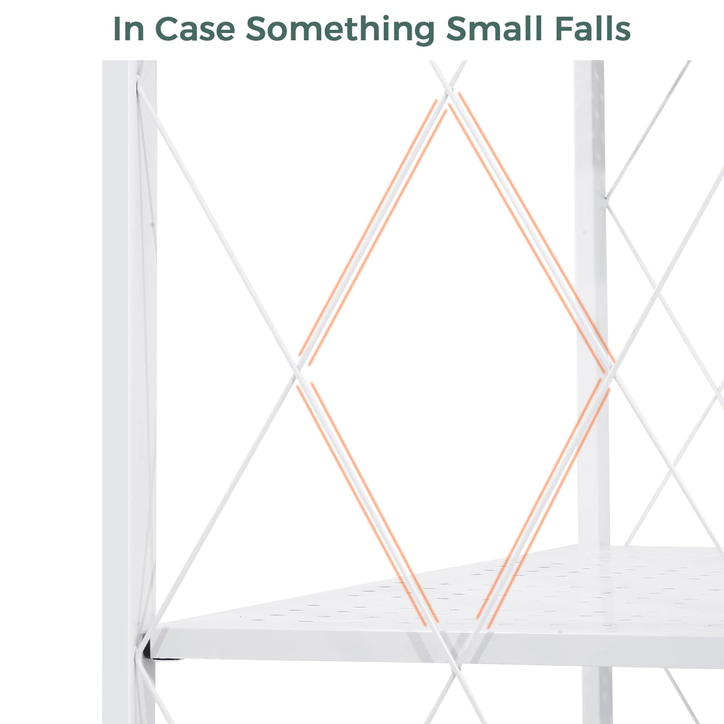DEANIC 5-Shelf Folding Bookcase with Wheels, Heavy Duty Storage Shelves, Freestanding Metal Wire Shelving Unit for Living Room, Office, Kitchen, Basement, Pantry(White 2 Pack)