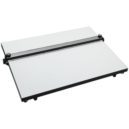 Acurit PXB 20” x 26” Drawing Board for Artists and Designers - Portable Workspace for Drawing, Sketching, Drafting, Painting - Fixed Angled Laminated Surface with Ruler and Parallel Motion Bar