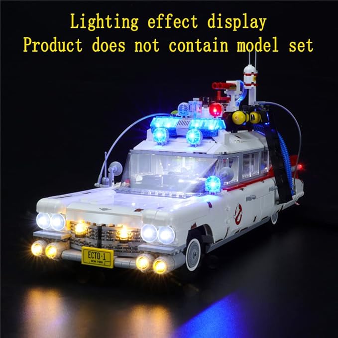 LED Light Kit Compatible with Lego 10274 Ghostbusters ECTO-1 (Ver.2020) - Lighting Set for Creator Building Model (Model Set Not Included)