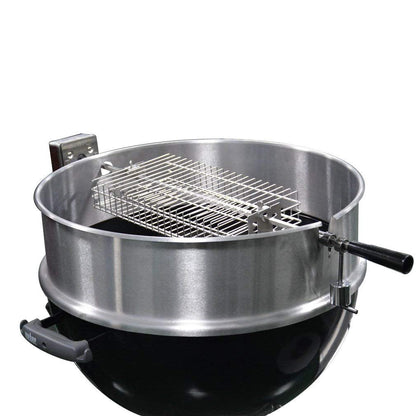 onlyfire 6042 Chrome Plating Steel Flat Grill Rotisserie Basket for Most Grills, Fits 1/2" Hexagon, 3/8" Hexagon, 3/8" Square & 5/16" Square Spit Rods