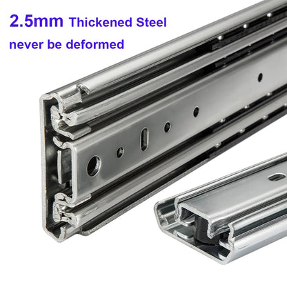 Betesy Hardware 1 Pair of 60 Inch 500LB Load Capacity Heavy Duty Drawer Slides Full Extension Side Mount Ball Bearing Drawer Rails