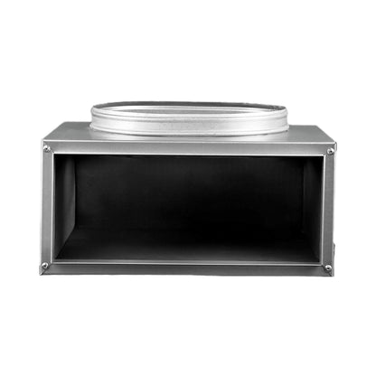 BUILDMART - 12" Plenum Box for [12" Linear Slot Diffuser - (3 Slot) Triple Slot] Premium Insulated Galvanized Sheet Metal Plenum Box for Heating and Cooling - Texas Buildmart