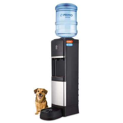 Primo Water Dispenser for 5 Gallon Bottle with Pet Drinking Station - Hot & Cold Top Loading Water Cooler Machine