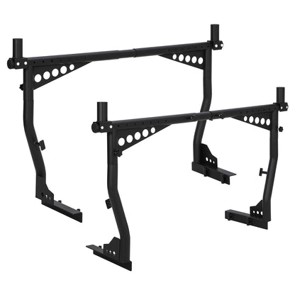 Universal Truck Ladder Rack 1000 Lbs Capacity, Adjustable Steel Pickup Bed Rack 52"-82" Crossbar for Kayak, Lumber, Ladder, Rooftop Tent, Surfboard – No-Drill Heavy Duty Rack for Pickup Trucks