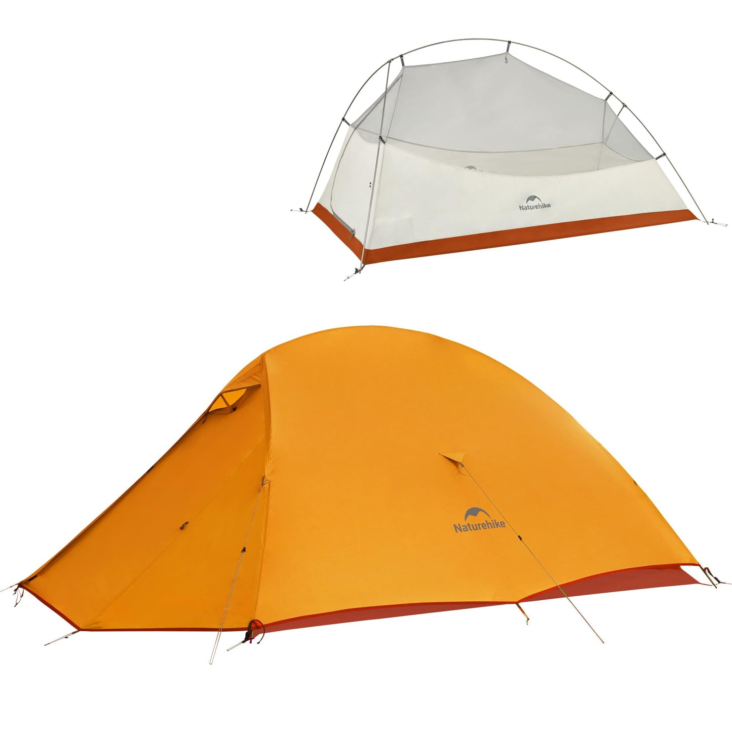 Naturehike Cloud up Base Backpacking Tent, Waterproof Lightweight 2 Person Tent for Camping, Double Layer Two Person Tent with Footprint