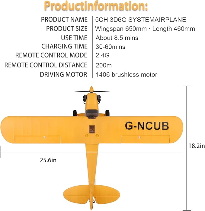 CKYSCHN WLtoys A160 J3 RC Plane 5 Channel RC Airplanes with 3D/6G Mode 3D Brushless RC Planes with 2 Batteries 2.4G Remote Control Airplanes Gifts for Adults