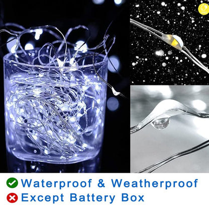 Ostwiki Cool White Fairy Lights Battery Operated String Lights 6 Pack Mini Lights, 20 LED 7ft Twinkle Firefly Starry Lights for DIY Craft Mason Jar Bedroom Wedding Party Table Christmas Decoration