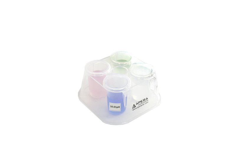 APERA INSTRUMENTS AI1116 pH Calibration Solution Kit (7.00, 4.00, 10.01), 16 oz. Each, Plus a CalPod Solution Holder for Easy Calibration, NIST traceable