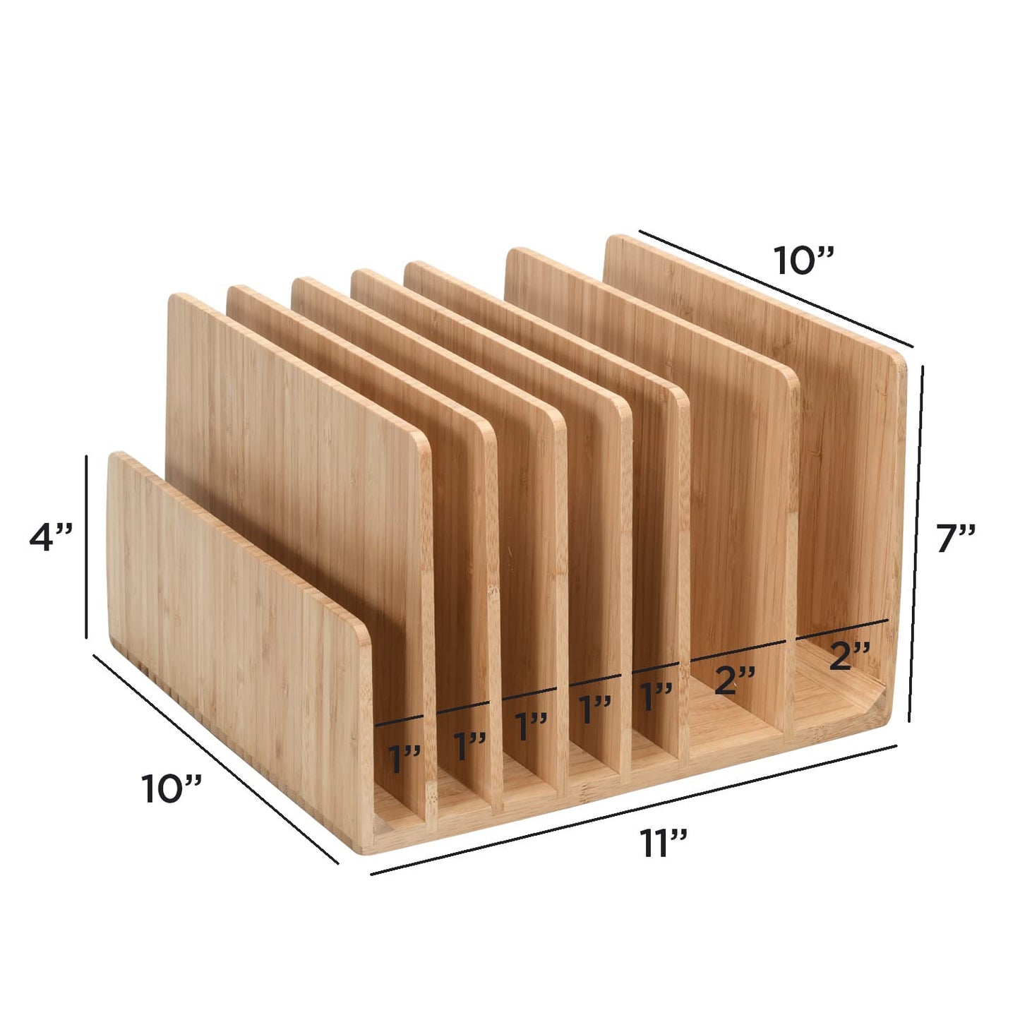 MobileVision Bamboo Device Organizer for Smartphones, Tablets and Laptops, 10 Slots