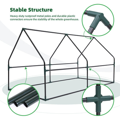 Ohuhu Mini Greenhouse + Raised Garden Bed with Greenhouse