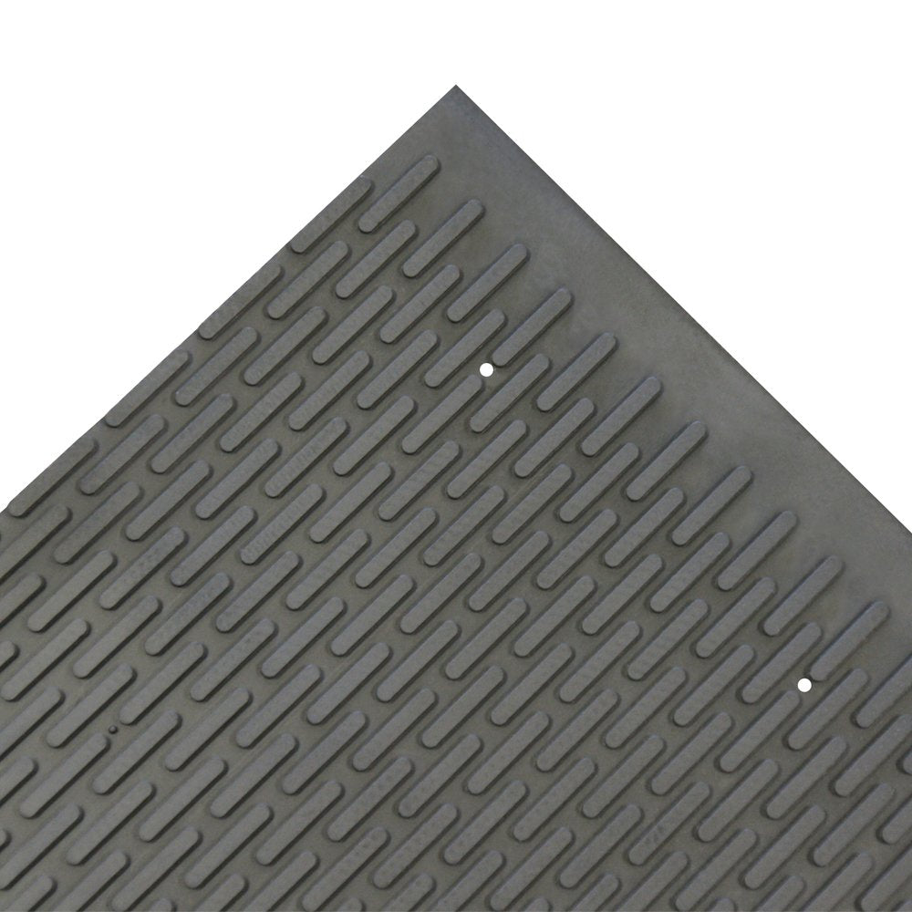 Rubber-Cal 03-161-BK-W-308"Safe-Grip" Slip-Resistant Traction Mats, 34" x 8' x 1/4", Black Rubber Runner
