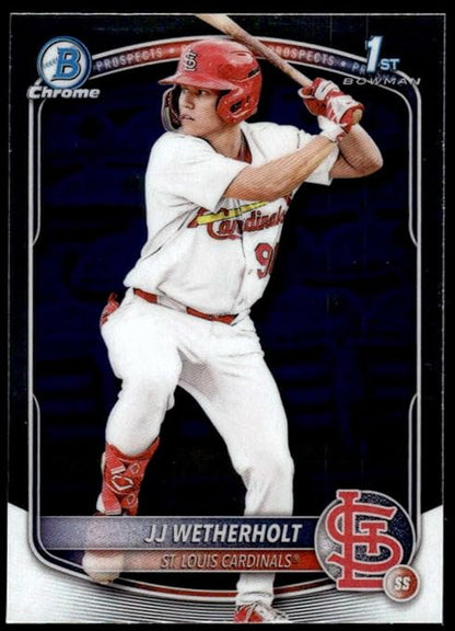 2025 Bowman Chrome Prospects #BCP-22 Jj Wetherholt St Louis Baseball Card - Sportscard Superstore