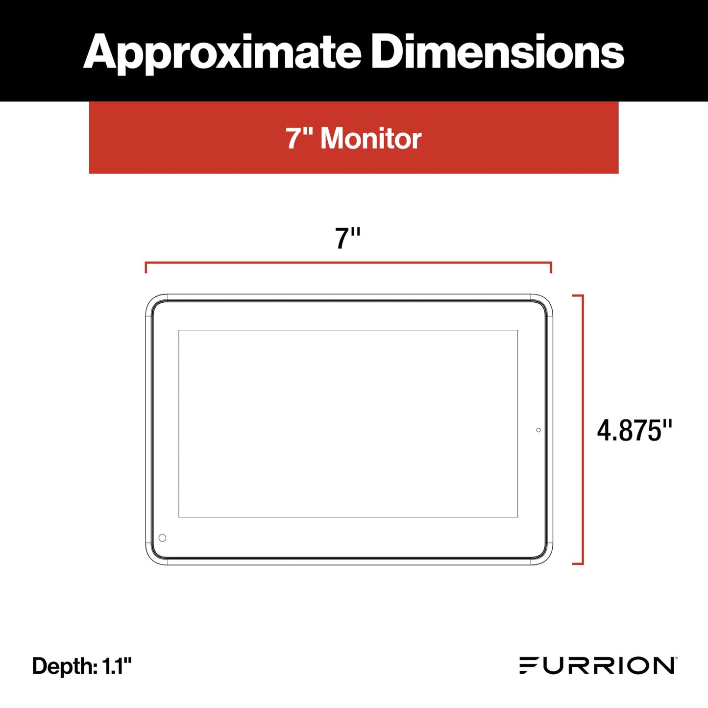 Furrion Vision S+ RV Observation System with 7" Monitor, Left/Right Side Cameras with LED Marker Lights, Sharkfin, Infrared Night Vision, Live Streaming, Wide Viewing Angle - FOS7HTAEN