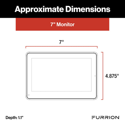 Furrion Vision S+ RV Observation System with 7" Monitor, Left/Right Side Cameras with LED Marker Lights, Sharkfin, Infrared Night Vision, Live Streaming, Wide Viewing Angle - FOS7HTAEN