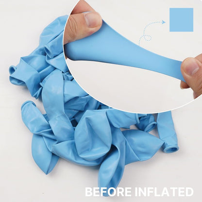 PartyWoo Light Blue Balloons 100pcs Different Sizes of 18 12 10 5 Inch Baby Pastel Sky Aqua Blue Balloon Arch Kit Garland for Birthday Gender Reveal Baby Shower Graduation Party Decorations Blue-Y4