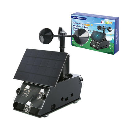 ACEBOTT STEM Science Coding Kits for Adults, ESP32 Weather Station and Weather Instrument Kit with APP, Outdoor Sensor, Weather Forecast, Temperature,Humidity,Wind Rain Gauge for Arduino IoT Starter