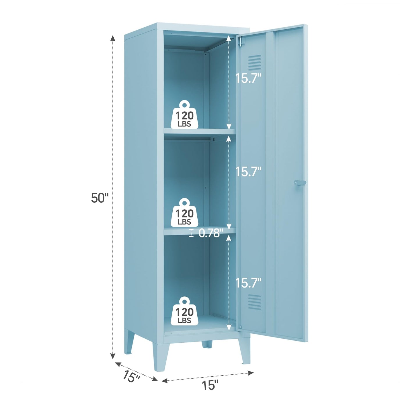 MIOCASA Metal Cabinet Home Office Storage Cabinets with Doors and Shelves Lockable File Cabinet Organizer Coat Lockers for Kids