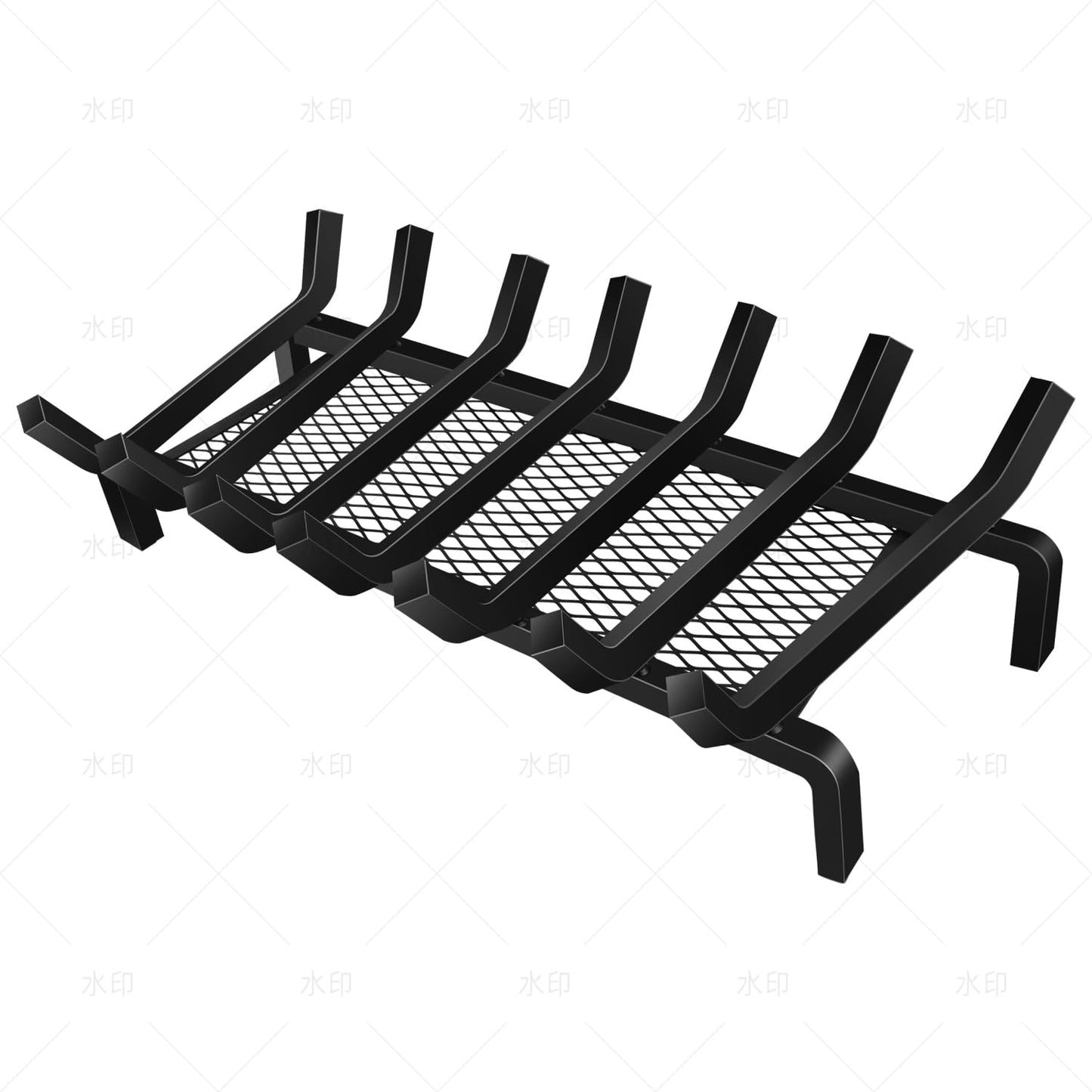 Nouetele 30 Inch Large Fireplace Grate – True 5/8" Thick Solid Steel Heavy Duty Log Holder (25% Thicker) – Extra Wide Wood Stove Rack for Big Masonry Hearths