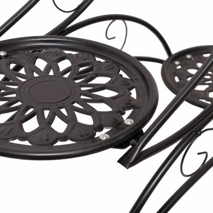 Cre Cra Metal 3 Tier Plant Stand Flower Pot Holder Potted Plant Stand Indoor Outdoor Display Rack for Patio Garden Balcony