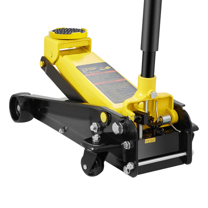 VEVOR 3 Ton Low Profile Floor Jack for All Terrain Vehicles, Heavy-Duty Steel Racing Jack with Quick Lift Pump, 5.12"-20" Lifting Range, 3.0 tons
