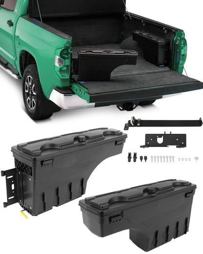 SCITOO Truck Bed Tool Box for Nissan Frontier 2004-2020 Left & Right Side,Multi-Compartment Dividers Organized Storage,Heavy Duty & No-Drill Installation