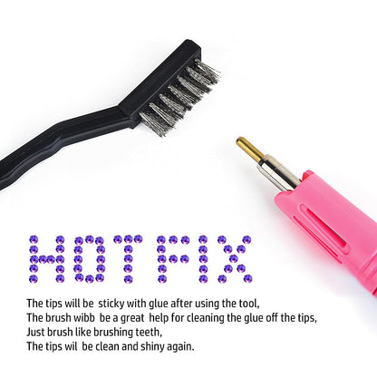 blinginbox Hotfix Applicator DIY Crafts Hot Fix Rhinestone Setter Hot Fixed Wand Kit 6000 Pcs Gems Picker Brush Bag Various Tips Bedazzler Kit with Crystal Bedazzling Set Heat Gun for Crafts