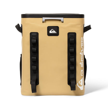 Quiksilver Zipperless Backpack Cooler 30L, Holds 36 Cans, 48 Hour Insulation, Leakproof & Waterproof Design, Heavy Duty TPU, IPX7, Padded Straps, Kangaroo Pockets, Bottle Opener (Cornstalk)