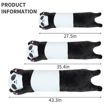 ROPELOK Panda Plush Body Throw Pillow, 35.4" Long Stuffed Animal Pillow, Kawaii Soft Panda Plush Toy for Kids Children Xmas Birthday Gifts