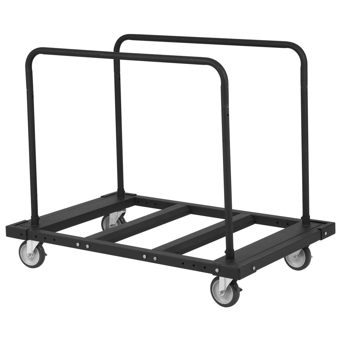 VEVOR Folding Table Cart, Heavy Duty Table Trolley with 5" Swivel Wheels, 1800 LBS Drywall Dolly Cart for Garage, Home, Warehouse, Party Event Hotel Furniture 10 Table Capacity