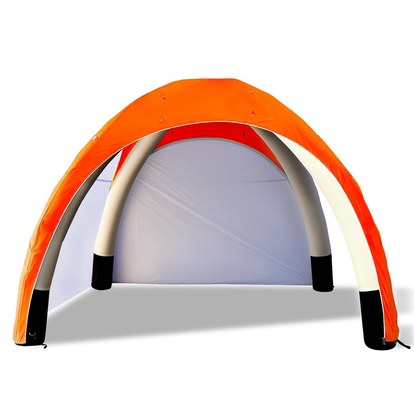 Inflatable Shade Air Canopy Tent – 10x10Ft Outdoor UV Protection Sun Shelter with 2 Removable Side Panels,Stakes & Sandbags,Air Pump,– for Outdoor,Marketing Events,Trade Shows（Orange）