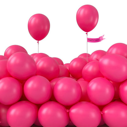 PartyWoo Hot Pink Balloons 100pcs 5 Inch Magenta Fuchsia Balloons for Baby Shower Gender Reveal Engagement Bachelorette Wedding Bridal Shower Anniversary Birthday Party Decorations Pink-Y12