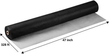 MARVYC 47 inch x 328 ft Fiberglass Window Screen Mesh Roll, Insect and Fly Protection, Durable, Breathable, Washable, DIY Cut to Size for Windows, Doors, Pool, Porch and Patio (Grey, 47 in x 328 FT)