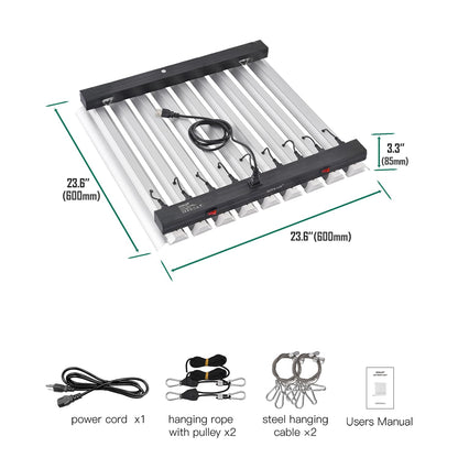 SZHLUX 400W LED Grow Light 4×4ft Coverage with Double Switches, Full Spectrum Grow Light for Indoor Plants, Sunlight Plant Light 864 LEDs for Hydroponic Seedling Veg and Bloom Greenhouse