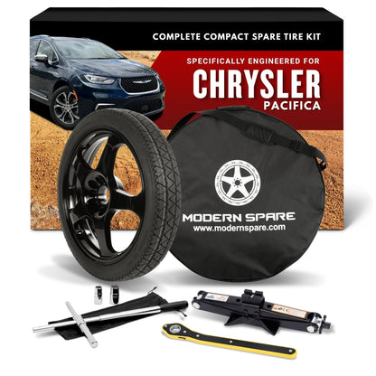 Modern Spare Complete Compact Spare Tire Kit - Fits 2016-2026 Chrysler Pacifica