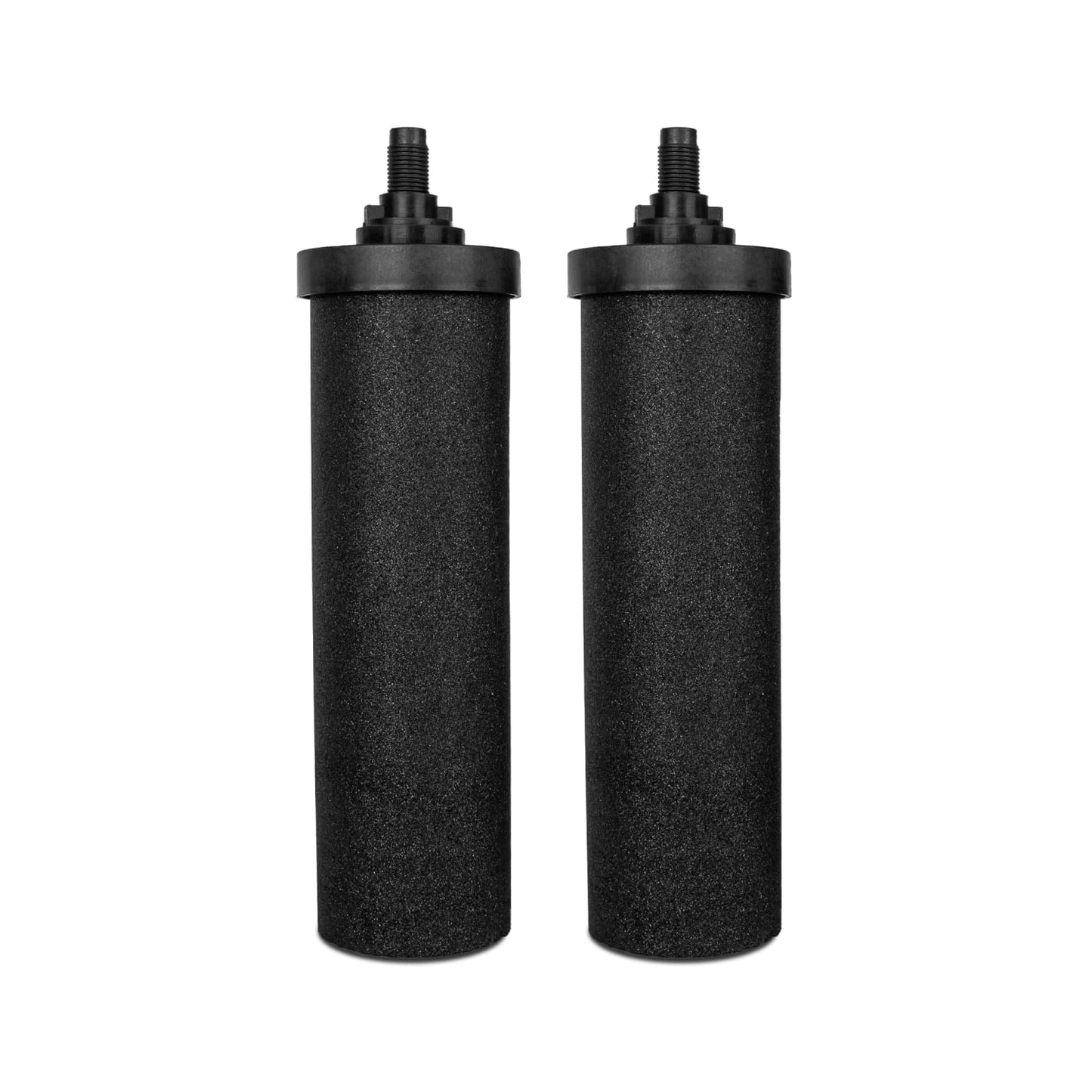 AquaEasy NSF/ANSI 372 Certified Stainless Steel Gravity Water Filter System (2.25 Gallon) 2X Activated Carbon Filter, Stainless Steel Tap and Wooden Stand | Countertop Water Filtration System (Black)