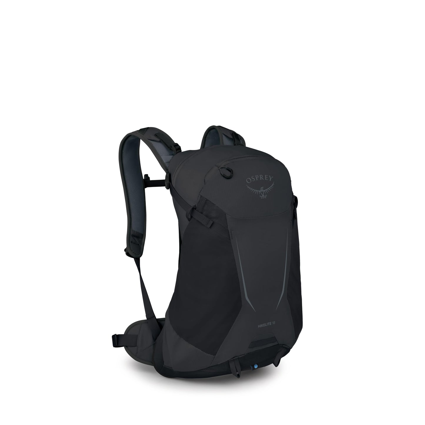 Osprey Hikelite 18L Durable Hiking Backpack - Travel Daypack with Rain Cover for Men and Women, Raven Black