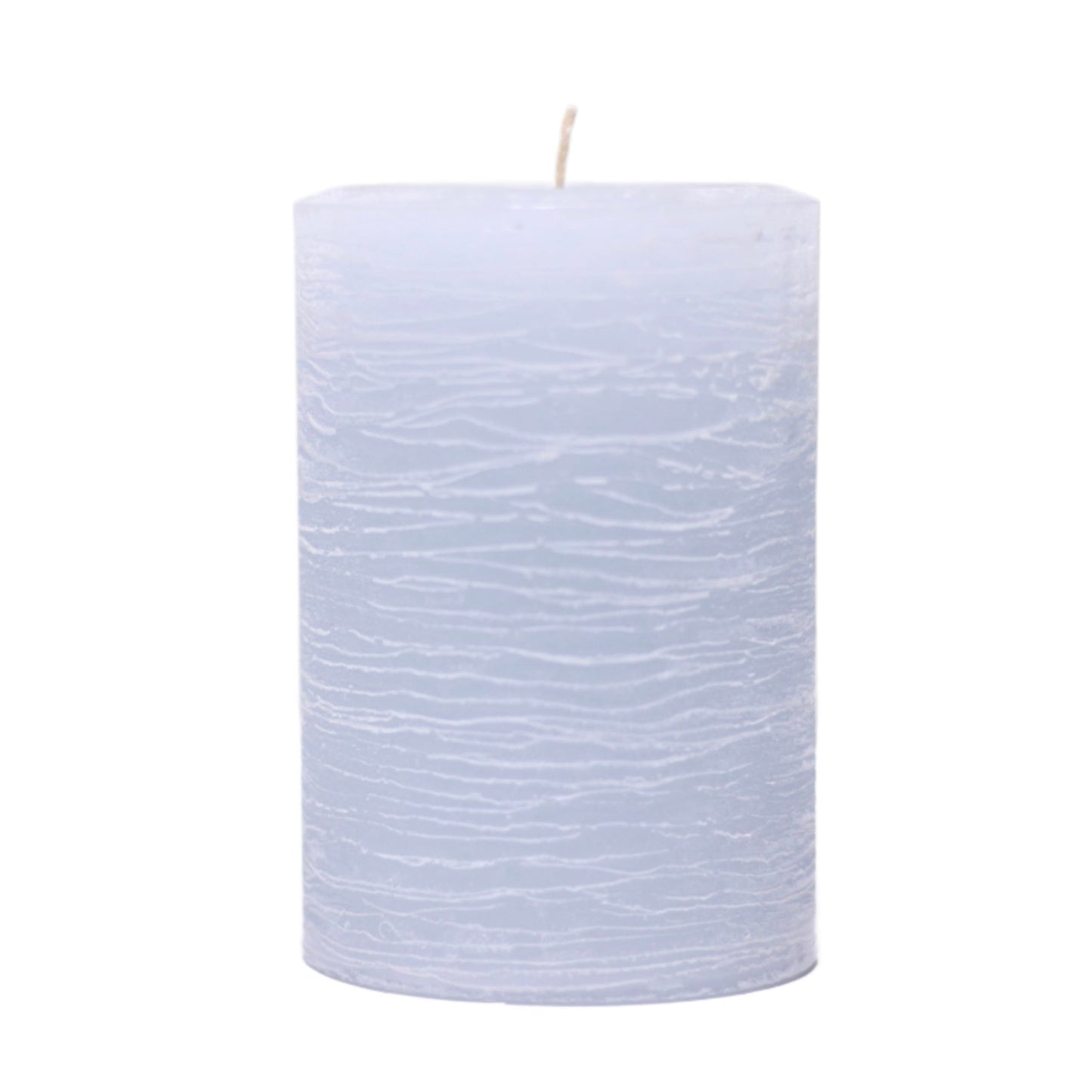 Modern Candle Design Large Unscented Rustic Nordic Pillar Candle Handmade in The USA (Ice Blue)