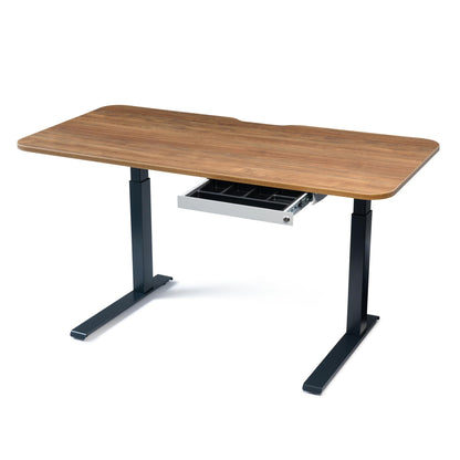 PERFECT POSTURE Max Under Desk Storage Drawer – Large Desk Drawer with Lock for Regular & Sit-Stand Standing Desks, Gray (16.2” x 9.3")
