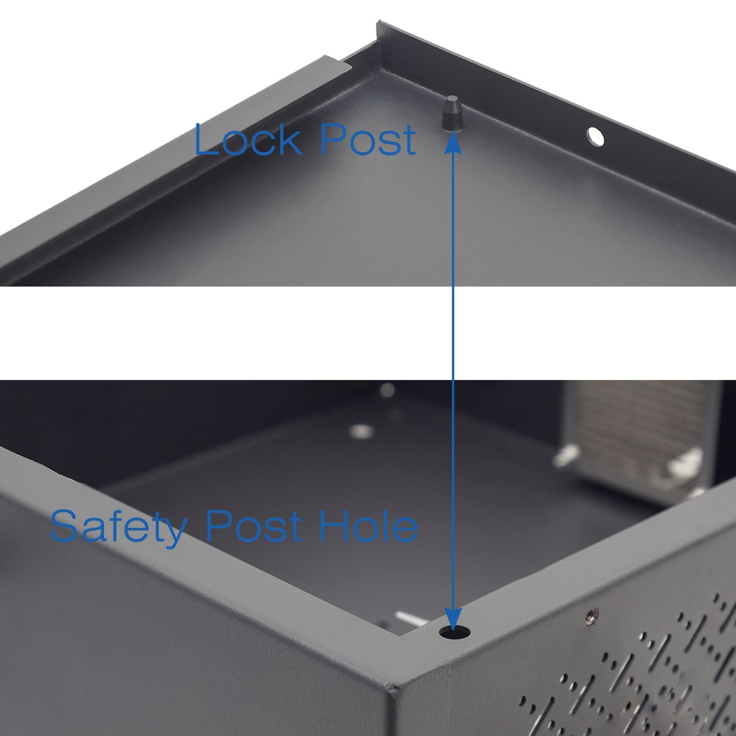 DVR Security Lockbox NVR Heavy Duty 16 Gauge Steel with AC Fan for Wall or Floor Mount Enclosure(18 x 18 x 5 Inches) by CENTROPOWER