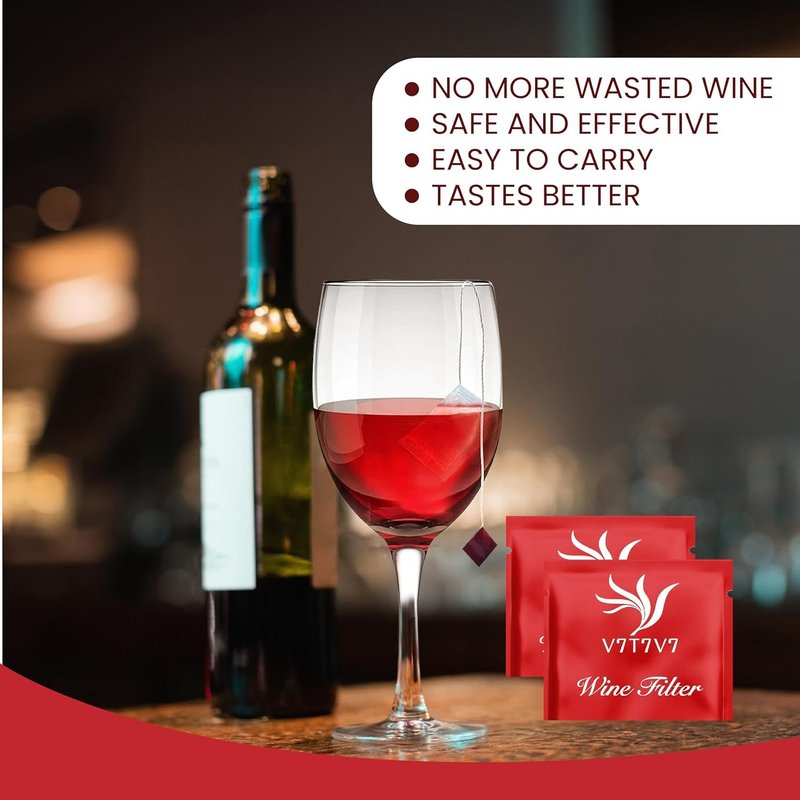 18 Pack Wine Filters, Wine Purifier To Remove Sulfite And Histamine, Wine Lover Accessories Valentine's Day Party Gifts for Men Women Him Mother Father Girlfriend Boyfriend Wife